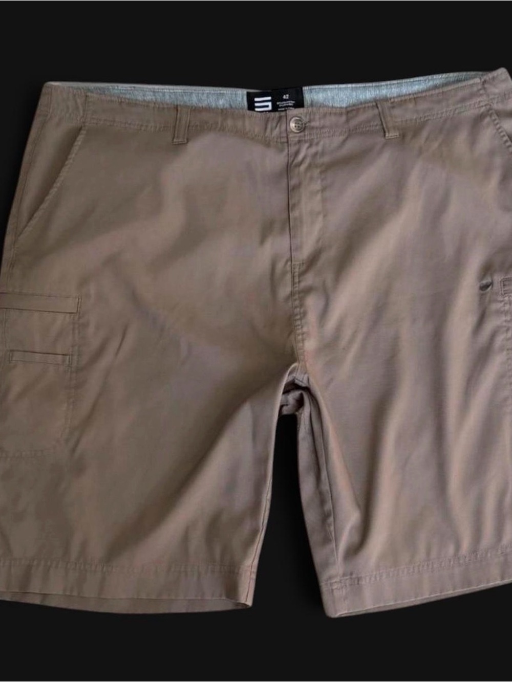 Men’s Cargo Shorts Size 42 Brown Casual Stretch Outdoor Stretch Activewear